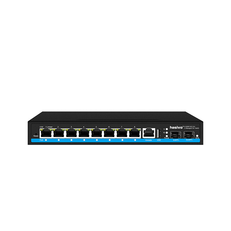 Sfp+ 10G Managed Switch 8 Port - 8 Port L3 Terkelola PoE 2,5Gps